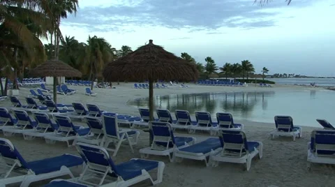 Aruba Beach Resort Empty Video stock 47719677