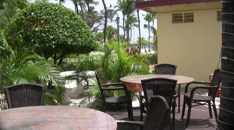 Aruba beach Resort Table Background Plate 動画素材 38909846