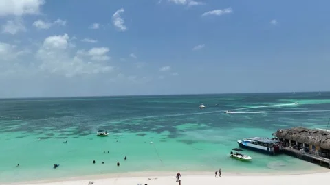 Aruba Caribbean Beach Fly In Stock Footage 242073408