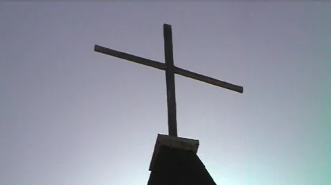 Aruba church cross Stock Footage