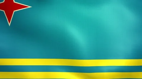 Aruba Flag. Background Seamless Looping Animation. 4K High Definition Video Video stock 71651551