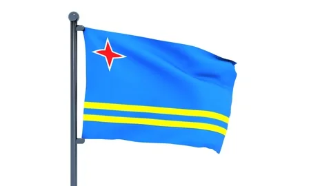 Aruba Flag Stock Footage 150195254