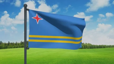 Aruba Flag Stock Footage 151861542