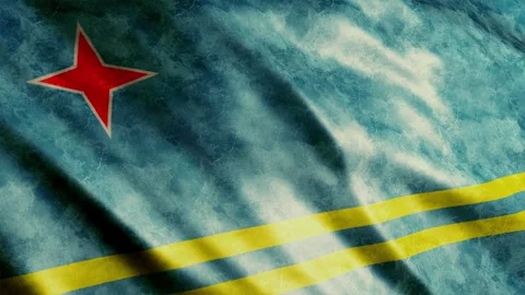 Aruba Flag Grunge Stock Footage 249038631