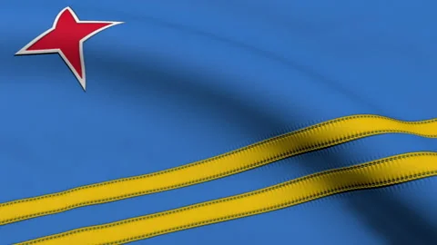 Aruba Flag Loop Stock Footage 241175355