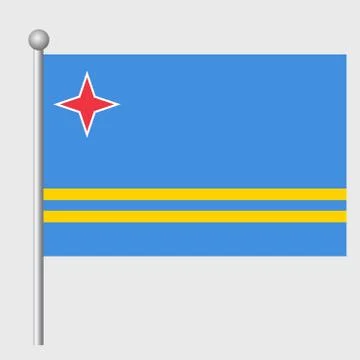 Aruba flag vector template background realistic copy Stock Illustration