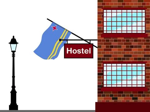 Aruba Hostels Vector Illustration Illustrazione stock