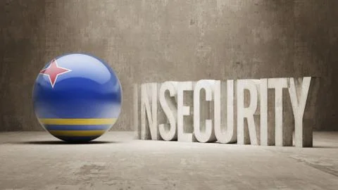 Aruba. Insecurity Concept. Illustrazione stock