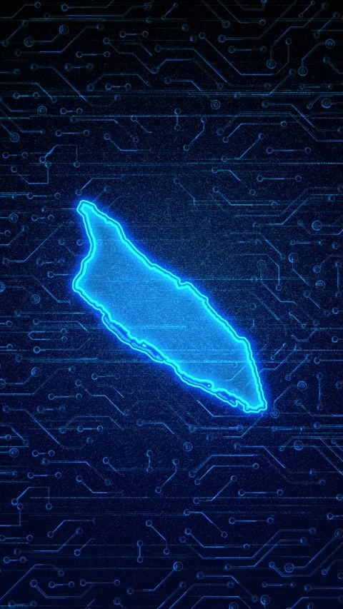 Aruba Map Digital Technology Opener Stock Footage 336315062