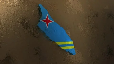 Aruba Map Stock Footage 277902024