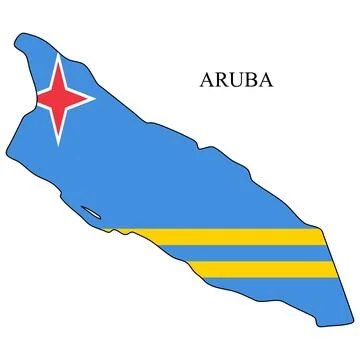 Aruba map vector illustration.  Stock Illustration