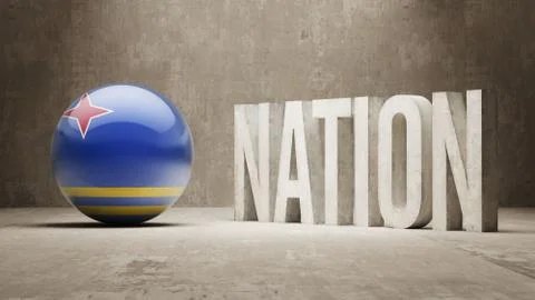 Aruba. Nation Concept. Illustrazione stock
