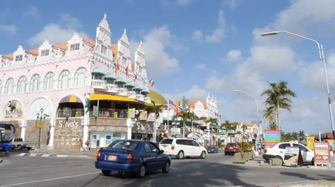 Aruba road port Stock Footage 32117033