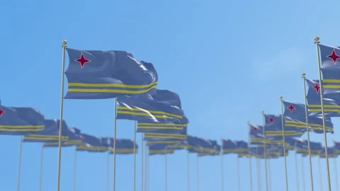 Aruba Row Of Flags Animation Stock-Footage 148618237