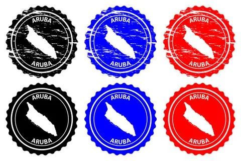 Aruba rubber stamp Stock Illustration