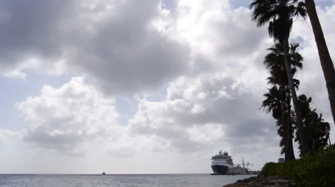 Aruba sky FF port Stock Footage 32115939