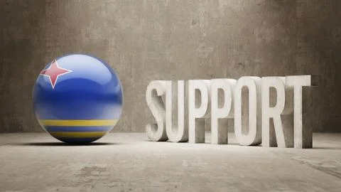 Aruba. Support Concept. Stock Illustration
