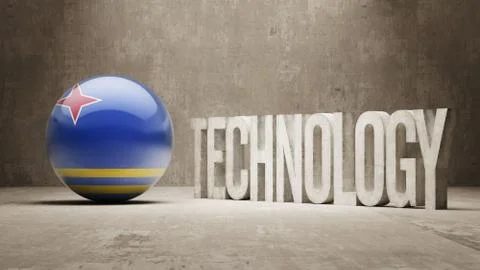 Aruba. Technology Concept. Stock Illustration