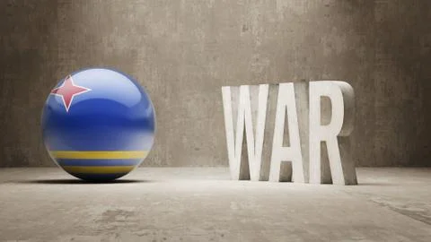 Aruba. War Concept. Stock Illustration
