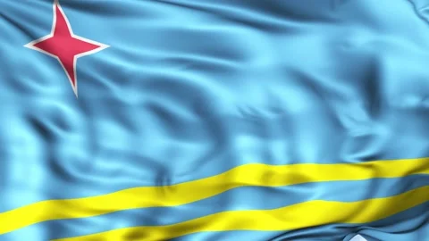 Aruba Waving Flag Background 스톡 동영상 204140267