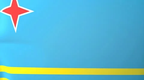 Aruba Waving Flag Stock Footage 10761493