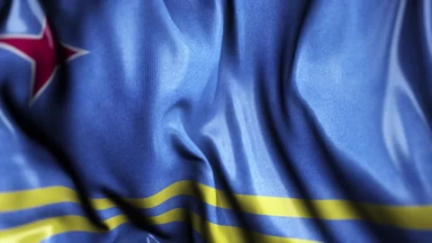 Aruba WAVING FLAG Stock Footage 321015730
