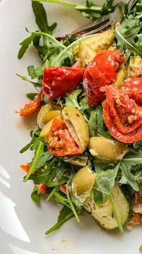 Arugula and Risotto Salad Stock Photos
