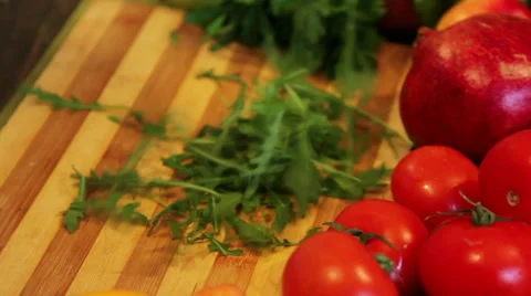 Arugula falling Stock Footage 34254206