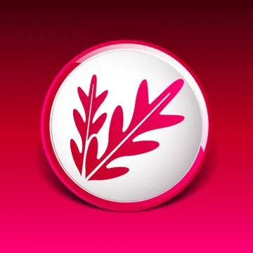Arugula foliage logo element icon food vegetarian Stock Illustration