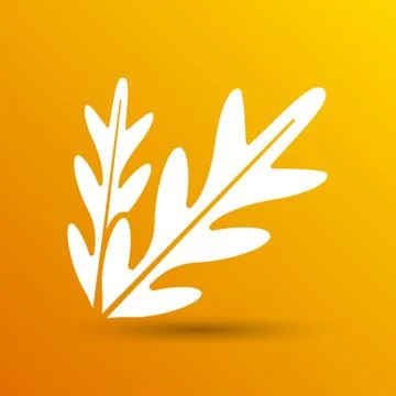 Arugula foliage logo element icon food vegetarian Stock Illustration
