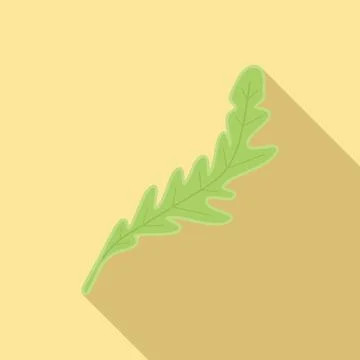 Arugula herb icon flat vector. Rucola salad Illustrazione stock