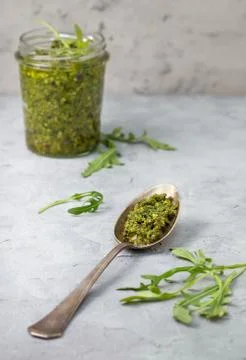 Arugula pesto Stock Photos