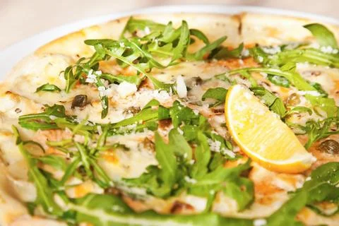 Arugula pizza Stock Photos