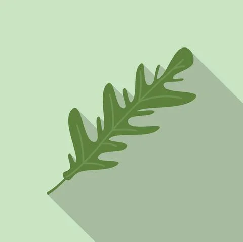 Arugula plant icon flat vector. Rucola salad Illustrazione stock
