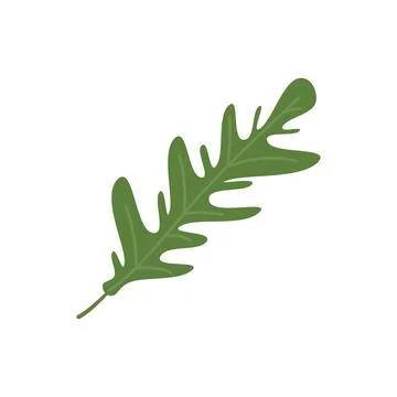 Arugula plant icon flat vector. Rucola salad Illustrazione stock