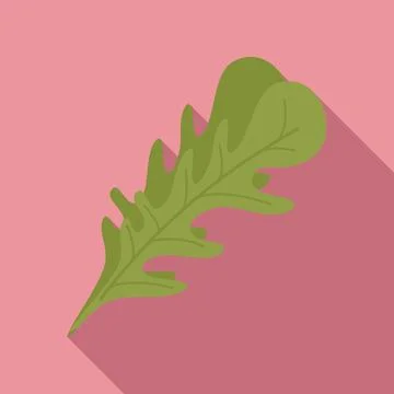Arugula rocket icon flat vector. Rucola salad Illustrazione stock