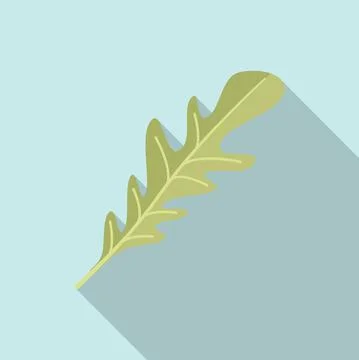 Arugula spinach icon flat vector. Rucola salad Illustrazione stock