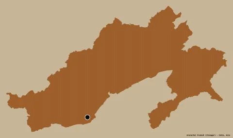 Arunachal Pradesh, state of India, on solid. Pattern Stock Illustration