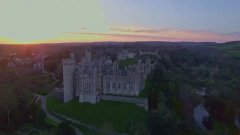 Arundel Castle, UK, at sunset Stock-Footage 239232230