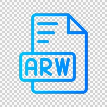 Arw Document file picture gradient icon. format file type icons symbol Illustrazione stock