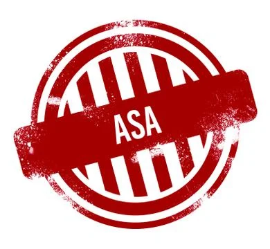 Asa - Red grunge button, stamp 스톡 일러스트
