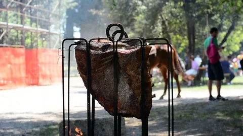 Asado steak Stock Footage 76950390