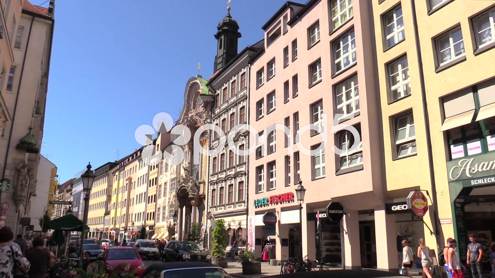 para agregar Tóxico negar Asam Church exterior Sendlinger Strasse ... | Stock Video | Pond5