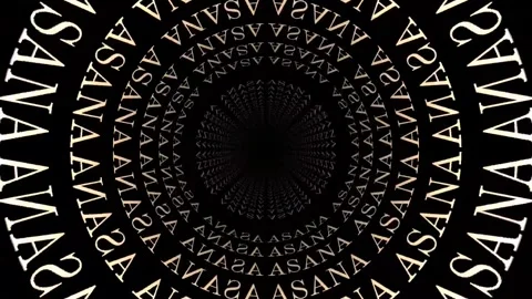 ASANA Keyword Animation, 3D Pattern, Background Loop. Yoga concept. Stock Footage 252080709