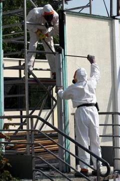 Asbestos removal 스톡 사진