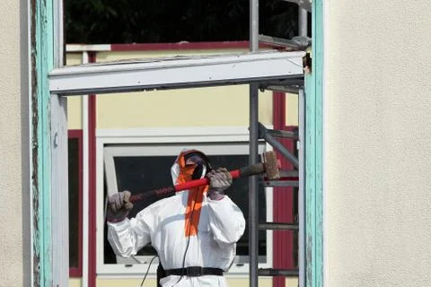 Asbestos removal Stock Photos