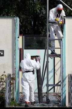Asbestos removal Stock Photos