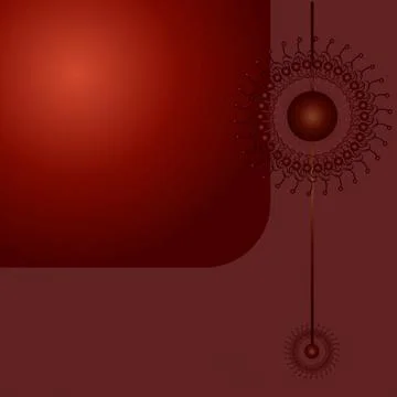 Asbtract red background with the image of a pendulum, diagonal thin lines. 3d Illustrazione stock