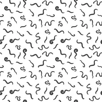 Ascarids - Parasitic Worms vector seamless pattern or background Illustration