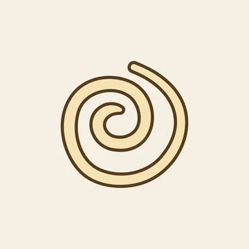 Ascarids vector Roundworm concept colored icon or sign Illustrazione stock